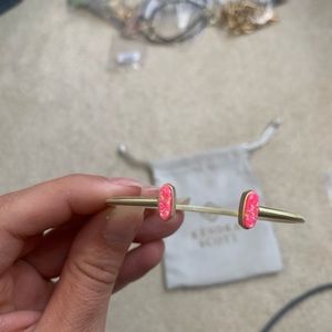 Kendra Scott Mel Adjustable Cuff in hot pink Opal